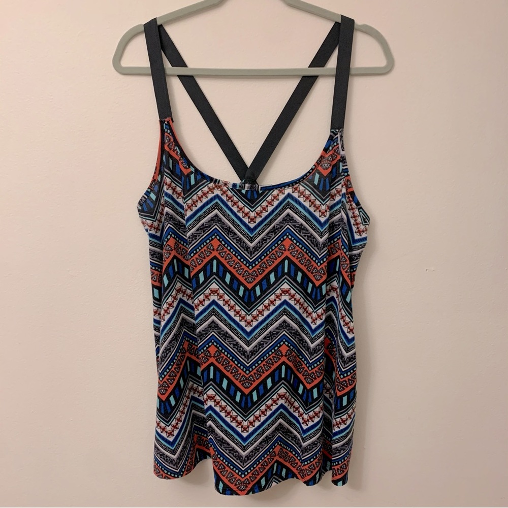 Plus Size Maurices 2X Multi Color Colorful Tribal Tank